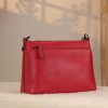 Red Leather Shoulder Bag and Handbag / Everyday / Zippered 12 Red Leather Shoulder Bag and Handbag / Everyday / Zippered