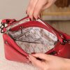 Red Leather Shoulder Bag and Handbag / Everyday / Zippered 13 Red Leather Shoulder Bag and Handbag / Everyday / Zippered