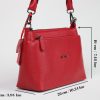 Red Leather Shoulder Bag and Handbag / Everyday / Zippered 17 Red Leather Shoulder Bag and Handbag / Everyday / Zippered