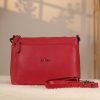 Red Leather Shoulder Bag and Handbag / Everyday / Zippered 4 Red Leather Shoulder Bag and Handbag / Everyday / Zippered