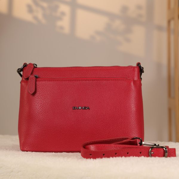 Red Leather Shoulder Bag and Handbag / Everyday / Zippered 4 Red Leather Shoulder Bag and Handbag / Everyday / Zippered