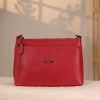 Red Leather Shoulder Bag and Handbag / Everyday / Zippered 5 Red Leather Shoulder Bag and Handbag / Everyday / Zippered