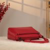 Red Leather Shoulder Bag and Handbag / Everyday / Zippered 6 Red Leather Shoulder Bag and Handbag / Everyday / Zippered