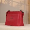 Red Leather Shoulder Bag and Handbag / Everyday / Zippered 7 Red Leather Shoulder Bag and Handbag / Everyday / Zippered