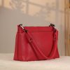 Red Leather Shoulder Bag and Handbag / Everyday / Zippered 9 Red Leather Shoulder Bag and Handbag / Everyday / Zippered