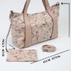 Rose Gold Floral Leather Shoulder Bag and Handbag With Adjustable Strap , Versatile , Tote 14 Rose Gold Floral Leather Shoulder Bag and Handbag With Adjustable Strap , Versatile , Tote