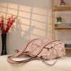 Rose Gold Floral Leather Shoulder Bag and Handbag With Adjustable Strap , Versatile , Tote 4 Rose Gold Floral Leather Shoulder Bag and Handbag With Adjustable Strap , Versatile , Tote