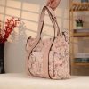 Rose Gold Floral Leather Shoulder Bag and Handbag With Adjustable Strap , Versatile , Tote 6 Rose Gold Floral Leather Shoulder Bag and Handbag With Adjustable Strap , Versatile , Tote