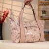 Rose Gold Floral Leather Shoulder Bag and Handbag With Adjustable Strap , Versatile , Tote 8 Rose Gold Floral Leather Shoulder Bag and Handbag With Adjustable Strap , Versatile , Tote