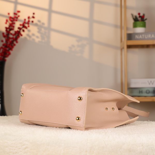 Rose Gold Genuine Leather Handbag 10 Rose Gold Genuine Leather Handbag