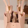 Rose Gold Genuine Leather Handbag 14 Rose Gold Genuine Leather Handbag