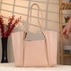 Rose Gold Genuine Leather Handbag 2 Rose Gold Genuine Leather Handbag