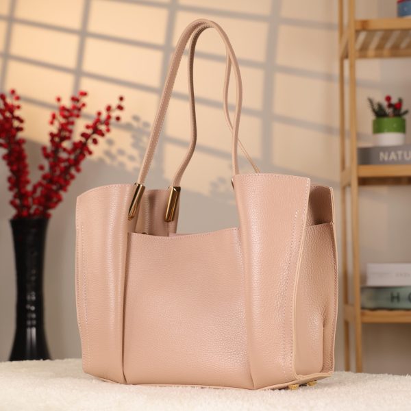 Rose Gold Genuine Leather Handbag 5 Rose Gold Genuine Leather Handbag