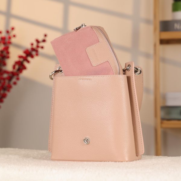 Rose Gold Mini Handbag With Make Up Bag / Shoulder Strap 11 Rose Gold Mini Handbag With Make Up Bag / Shoulder Strap