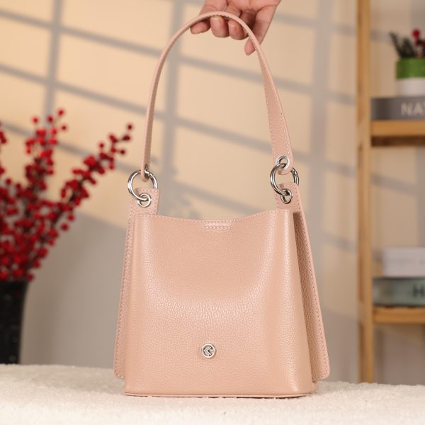 Rose Gold Mini Handbag With Make Up Bag / Shoulder Strap 2 Rose Gold Mini Handbag With Make Up Bag / Shoulder Strap