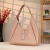 Rose Gold Real Cow Leather Handbag With Make-Up Bag 14 Rose Gold Real Cow Leather Handbag With Make-Up Bag