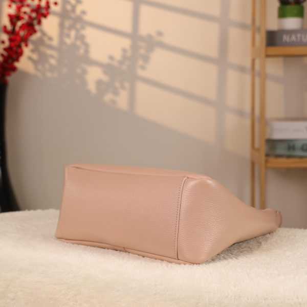 Rose Gold Real Cow Leather Handbag With Make-Up Bag 17 Rose Gold Real Cow Leather Handbag With Make-Up Bag