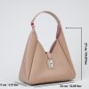 Rose Gold Real Cow Leather Handbag With Make-Up Bag 18 Rose Gold Real Cow Leather Handbag With Make-Up Bag