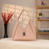 Rose Gold Real Cow Leather Handbag With Make-Up Bag 8 Rose Gold Real Cow Leather Handbag With Make-Up Bag