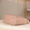 Rose Gold Real Leather Handbag for All Season - Zippered and With Shoulder Strap
