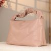 Rose Gold Real Leather Handbag for All Season - Zippered and With Shoulder Strap