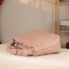 Rose Gold Real Leather Handbag for All Season - Zippered and With Shoulder Strap