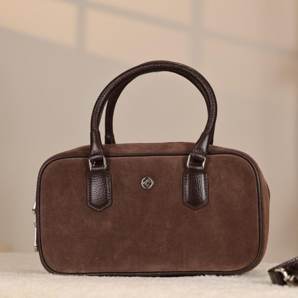 Suede Leather HandBag With Adjustable Shoulder Strap, All-Season , Everyday Bag 3 Suede Leather HandBag With Adjustable Shoulder Strap, All-Season , Everyday Bag