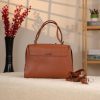 Tan Colour Real Leather Bag - Versatile and Multi-Compartment with Shoulder Strap , Handbag 4 Tan Colour Real Leather Bag - Versatile and Multi-Compartment with Shoulder Strap , Handbag