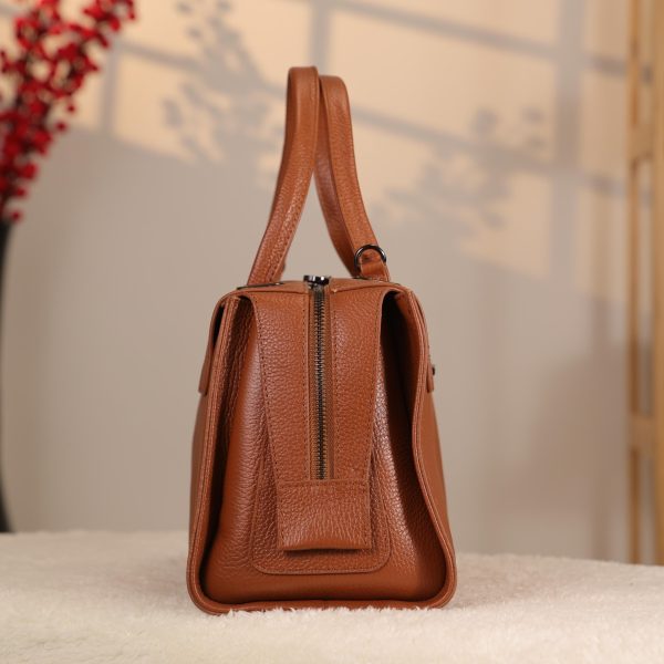 Tan Colour Real Leather Bag - Versatile and Multi-Compartment with Shoulder Strap , Handbag 5 Tan Colour Real Leather Bag - Versatile and Multi-Compartment with Shoulder Strap , Handbag