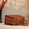 Tan Colour Real Leather Bag - Versatile and Multi-Compartment with Shoulder Strap , Handbag 9 Tan Colour Real Leather Bag - Versatile and Multi-Compartment with Shoulder Strap , Handbag
