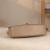 Taupe Leather Shoulder Bag and Handbag with Chain / Zipper / Magnetic Closure