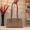 Taupe Leather Shoulder Bag , Everyday Bag With Magnetic Closure 10 Taupe Leather Shoulder Bag , Everyday Bag With Magnetic Closure