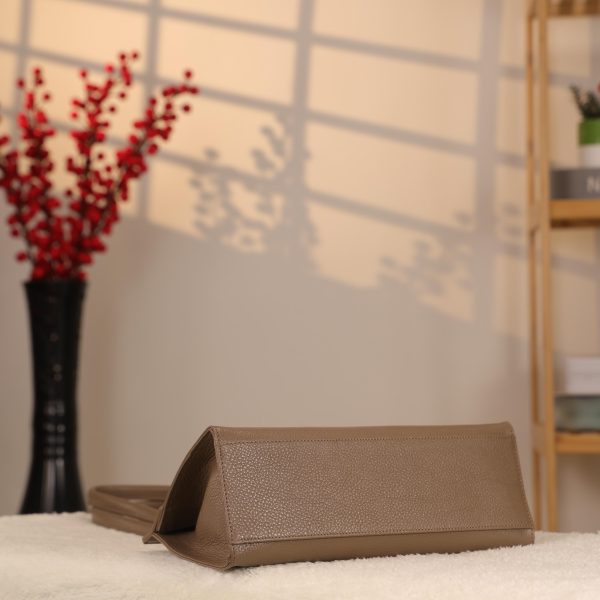 Taupe Leather Shoulder Bag , Everyday Bag With Magnetic Closure 11 Taupe Leather Shoulder Bag , Everyday Bag With Magnetic Closure