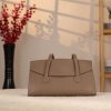 Taupe Leather Shoulder Bag , Everyday Bag With Magnetic Closure 2 Taupe Leather Shoulder Bag , Everyday Bag With Magnetic Closure