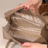 Taupe Leather Shoulder Bag , Everyday Bag With Magnetic Closure 5 Taupe Leather Shoulder Bag , Everyday Bag With Magnetic Closure