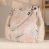 White / Flowers Real Leather Handbag , Handmade , Versatile Bag 1 White / Flowers Real Leather Handbag , Handmade , Versatile Bag
