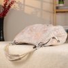 White / Flowers Real Leather Handbag , Handmade , Versatile Bag 4 White / Flowers Real Leather Handbag , Handmade , Versatile Bag